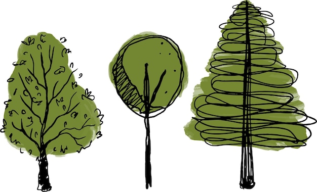 Vector set bomen 3