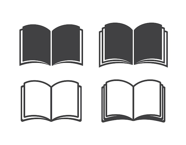 Set of book icon vector illustration isolated