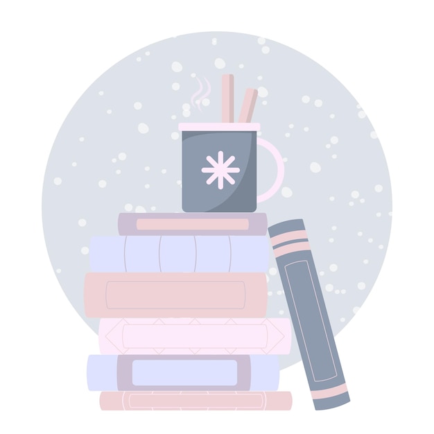 Set of book icons in flat design style. Vector illustration. Book tracker