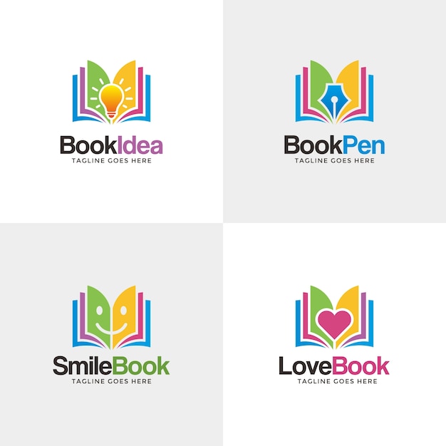 Set di logo del libro