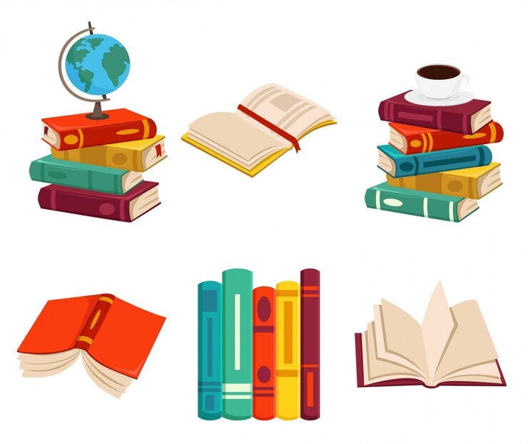 Вектор набор книжной иллюстрации с материалами расследования