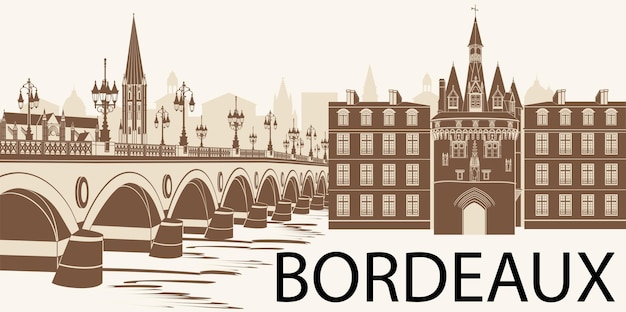 Vector set of bordeaux landmarks