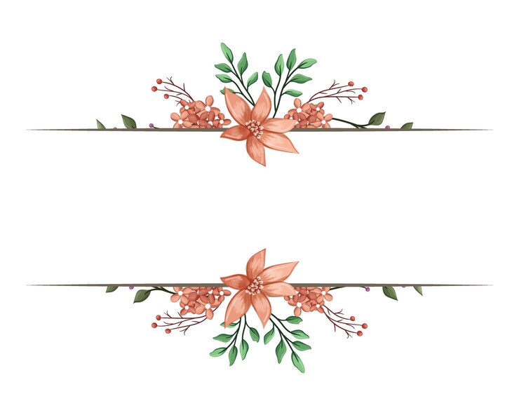 Vector set botanic blossom floral elements bloom foliage
