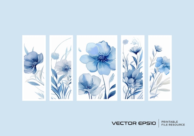 Vector set of botanical wall art vector design botanical card poster banner cover