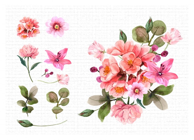 Set bouquet illustration