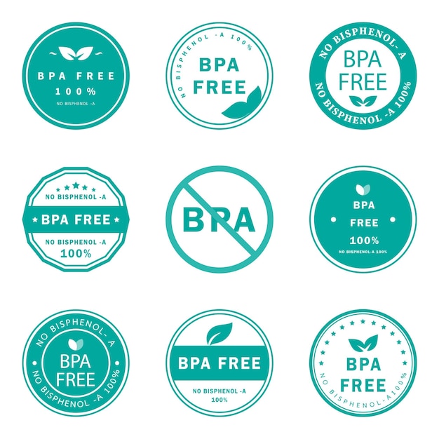 Набор логотипов BPA FREE