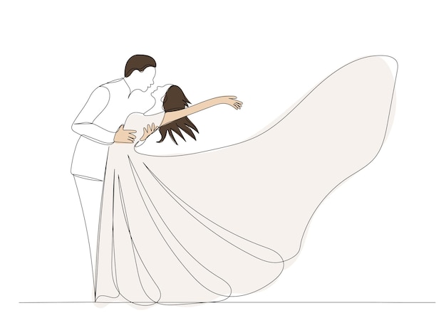 Set of bride and groom silhouette design vector isolated