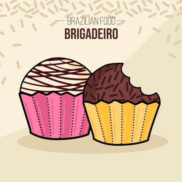 Set of brigadeiro brasil brazil brazilian chocolate food