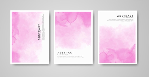 Set of bright colorful vector watercolor background Abstract illustration