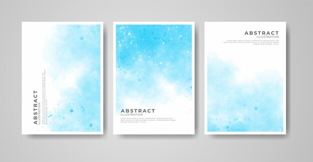 Set of bright colorful vector watercolor background Abstract illustration