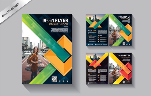 Vector set brochure flyer business template for annual report with new idea