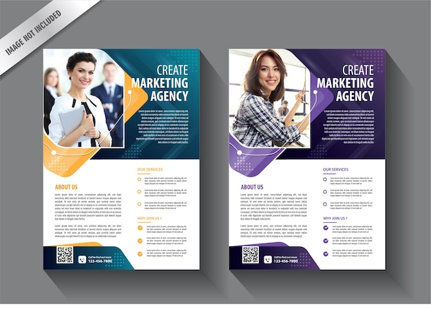 Vector set brochure flyer business template for annual report with new idea