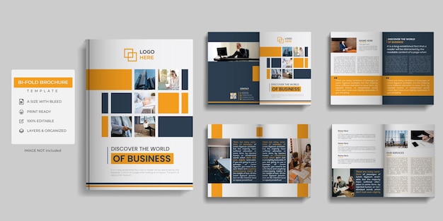 Vector a set of brochures for world of business