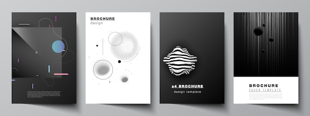 Vector set of brochures