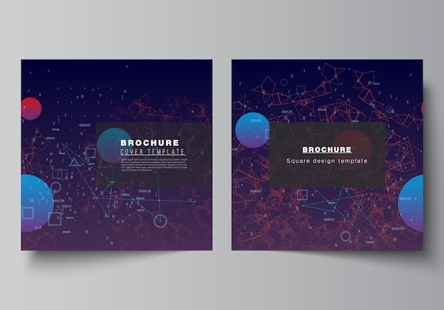 Vector set of brochures