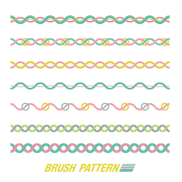 Set of brush pattern. line pattern.