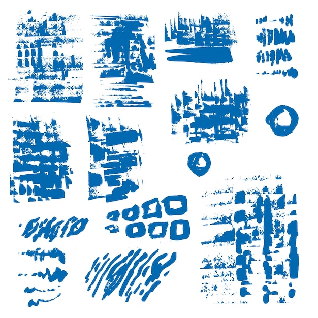 Vector set of brush strokes for grunge texture