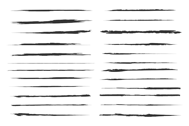 Vector set of brushes doodles ink brushes set of vector grunge brushes