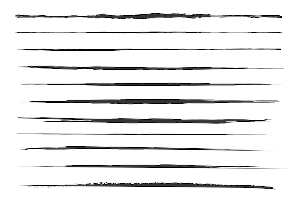 Vector set of brushes doodles ink brushes set of vector grunge brushes