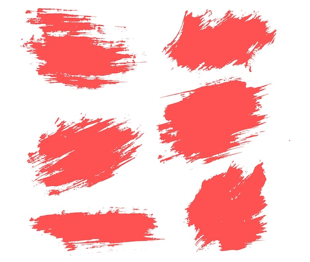 Set of brushstrokes background