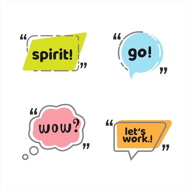 Set of bubble chat vector element