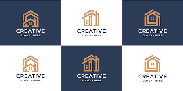 Set of building home logo