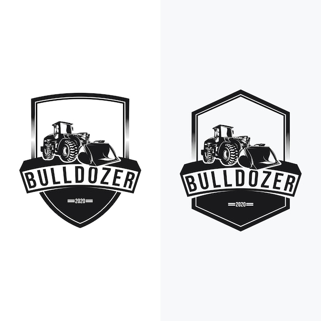 Set of bulldozer logo