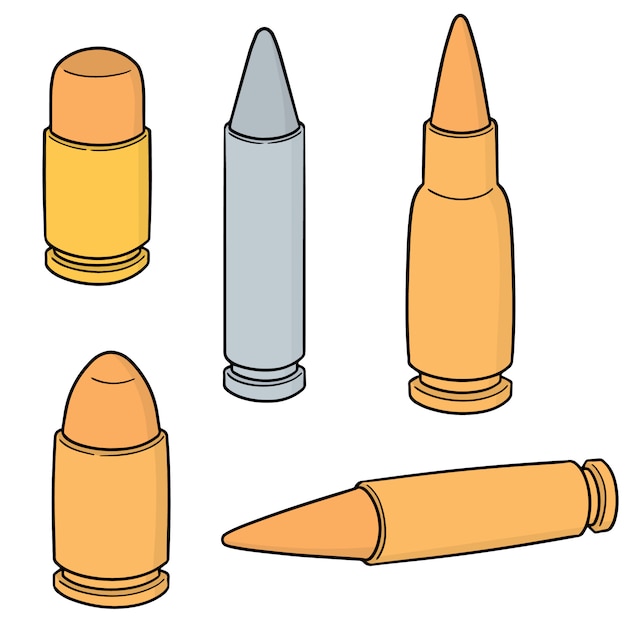 Vector set of bullet