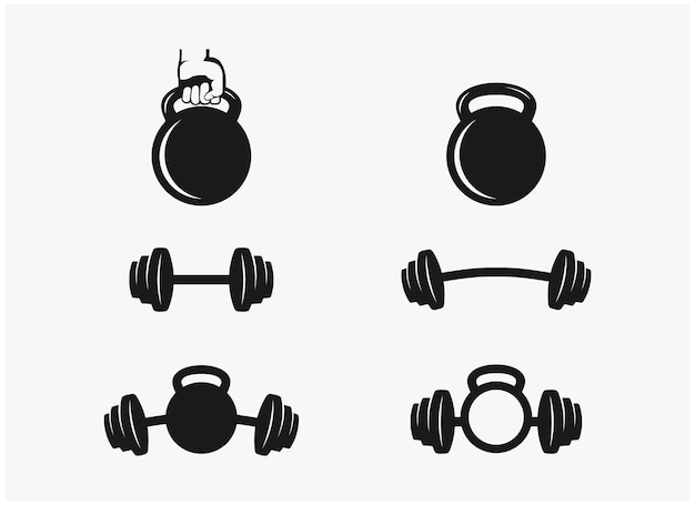 Vector set bundle fitness gym premium vector