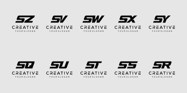 Set bundle letter s logo design