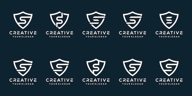 Set bundle letter s logo template