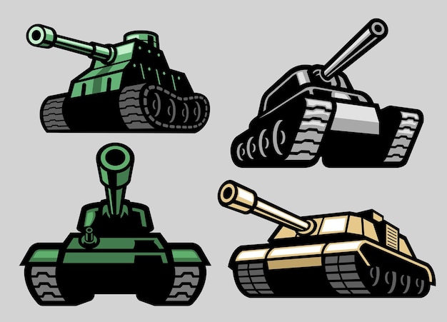 Vector set bundle of military tank