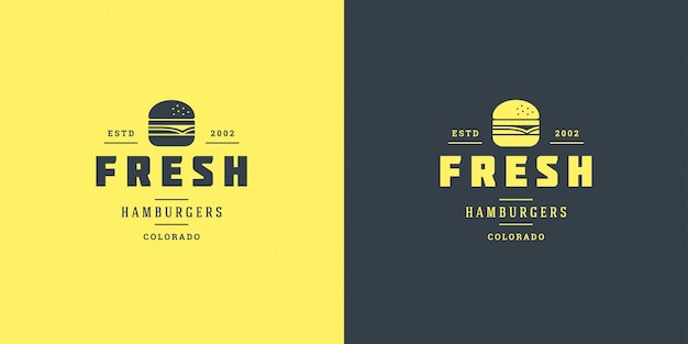 Set of Burger or restaurant logos