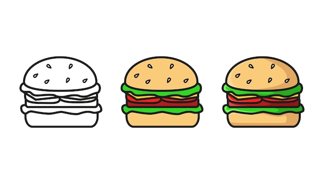 Set of burger vector illustration