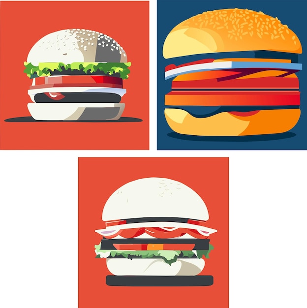 set of burger