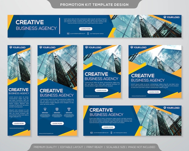 Set of business banner template