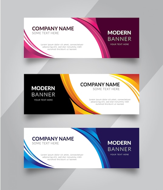 Set of business banner