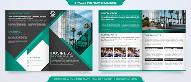 Set of business bifold template