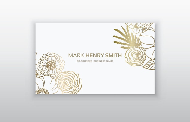 Set of business card with floral arabic ornament Floral vintage business card