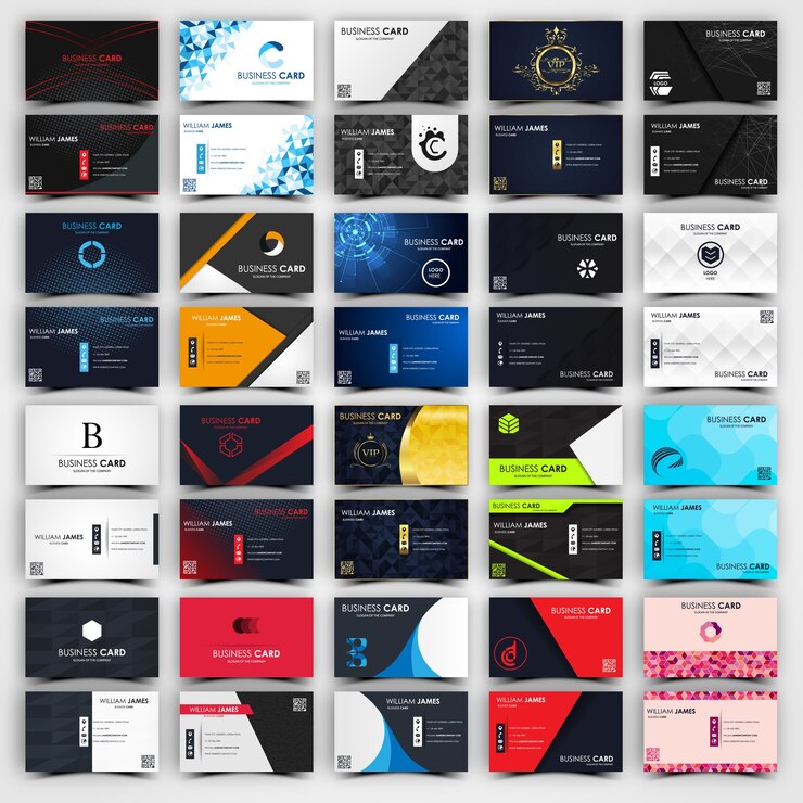 Vector set business card