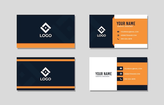 Vector a set of business cards for a company