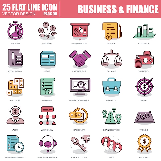 Set of business and finance icons