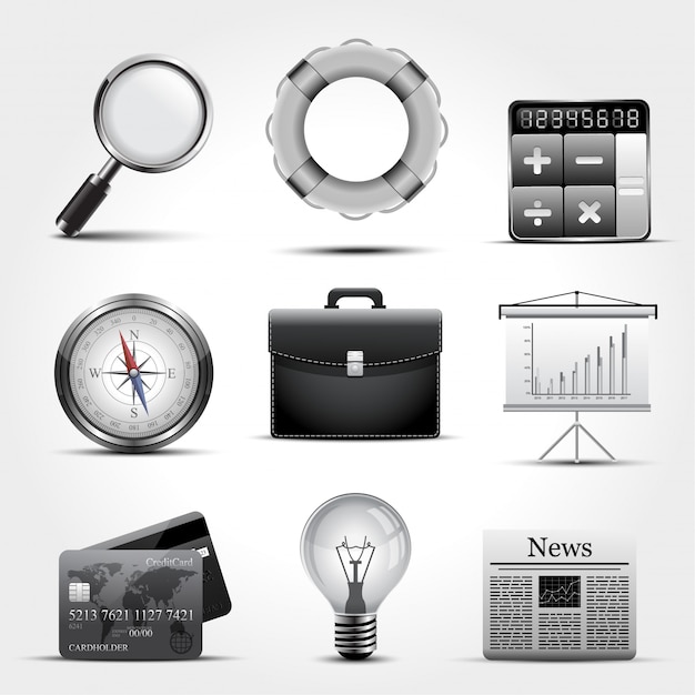 Set of business icons.