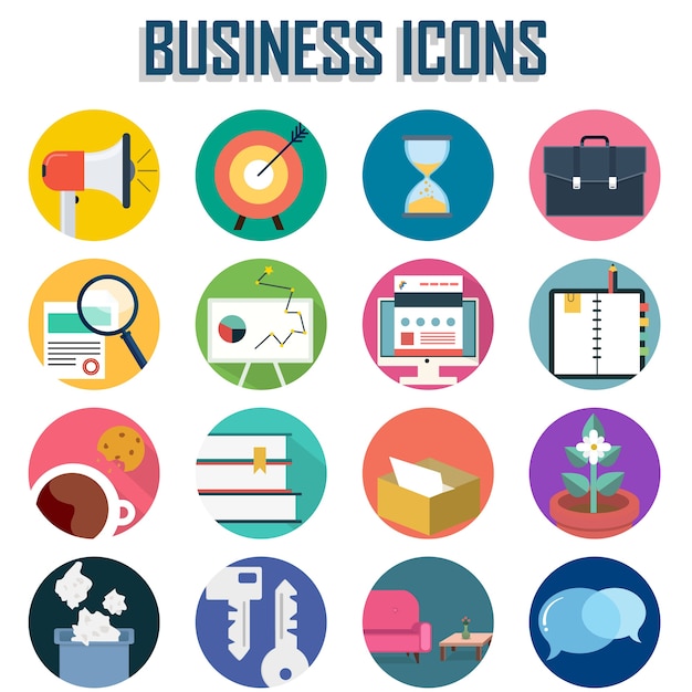 set of business icons
