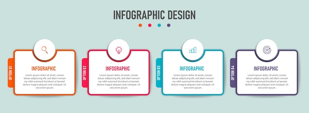 Set of business infographic isolated on blue