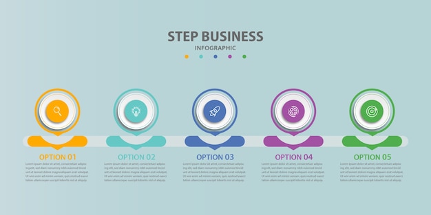 Set di modello di business infografica