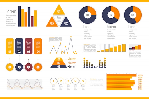 비즈니스 infographic 웹 다이어그램 설정