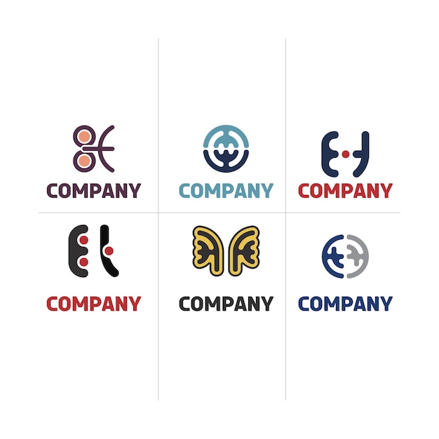 Набор шаблонов дизайна бизнес-логотипа