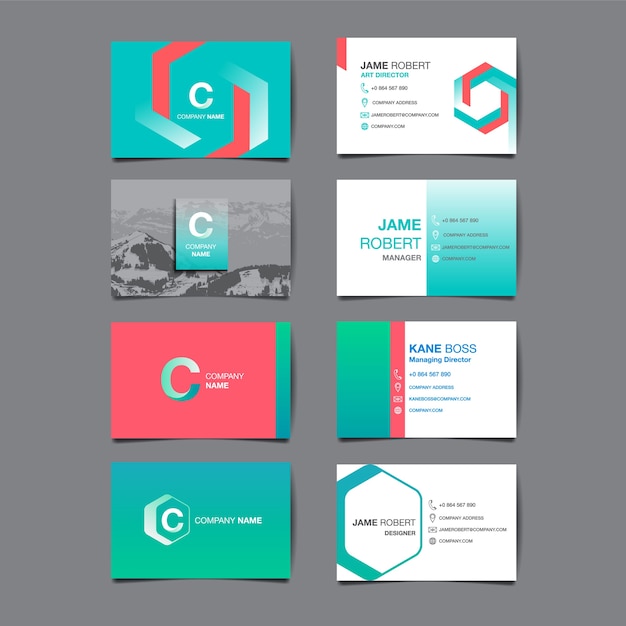 Set of Business name card 