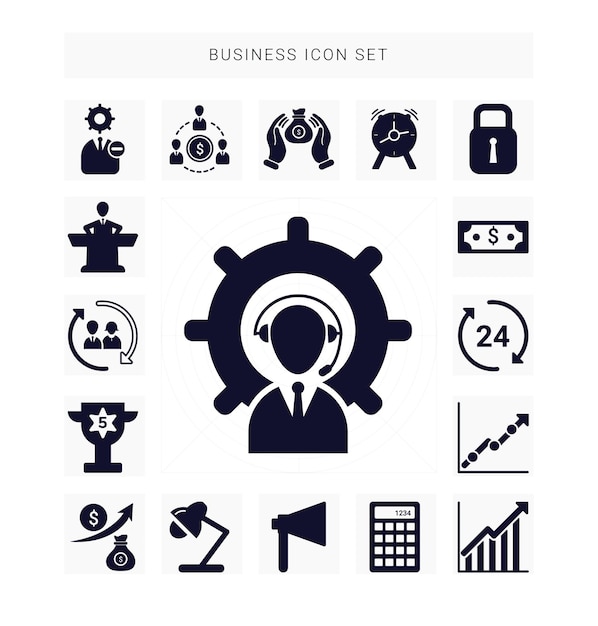 Vector set of business symbol premium vector